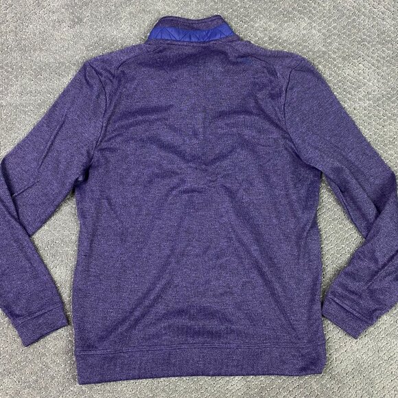 Johnnie-O Reflex 1/4 Zip Sweater Men's Medium Purple Knit Pullover Jumper Golf - Picture 5 of 13